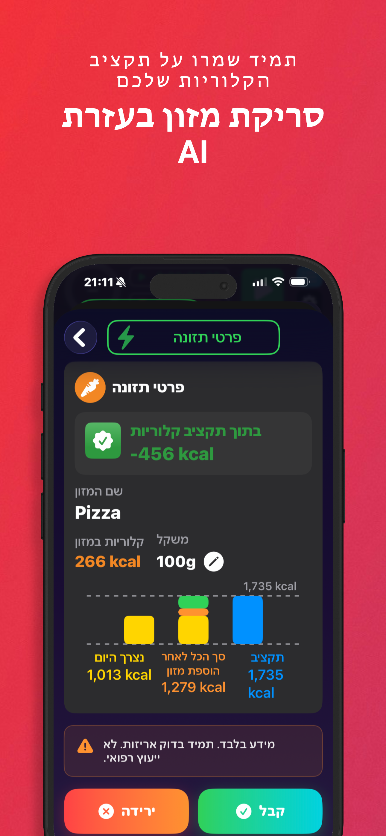 סורק מזון מבוסס בינה מלאכותית