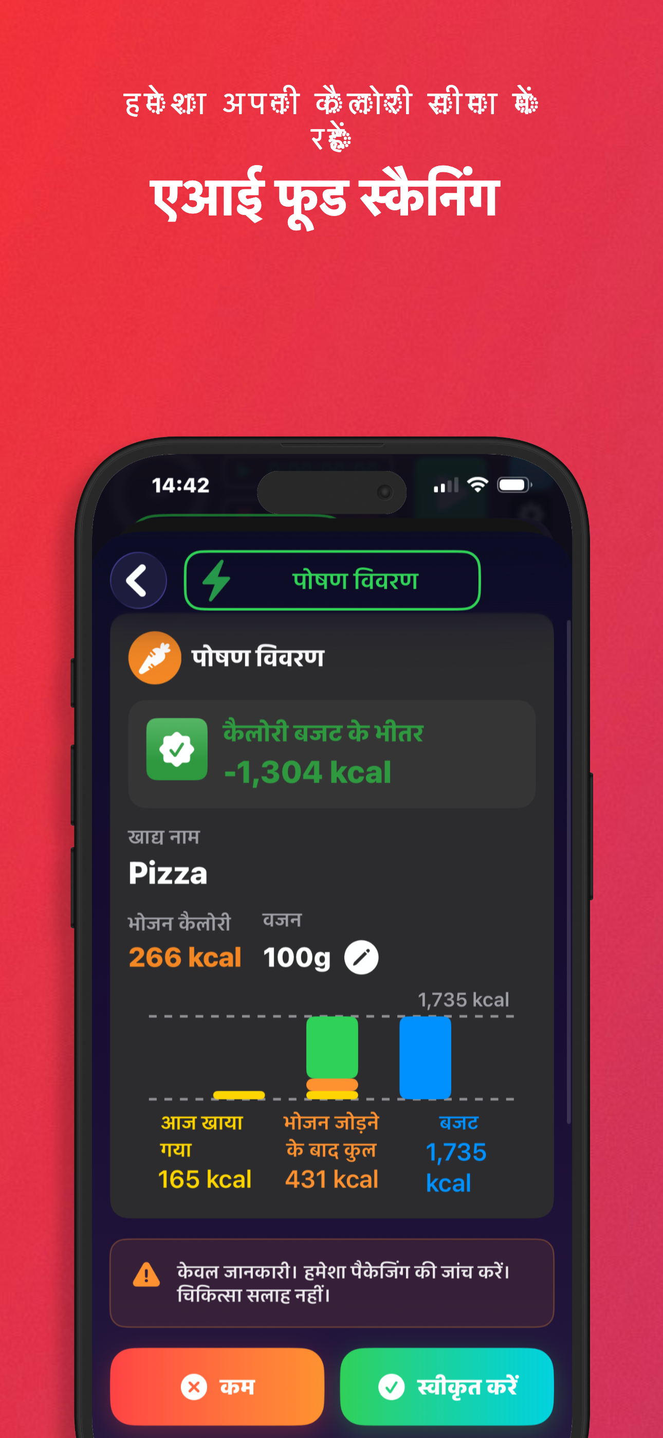 एआई फूड स्कैनर